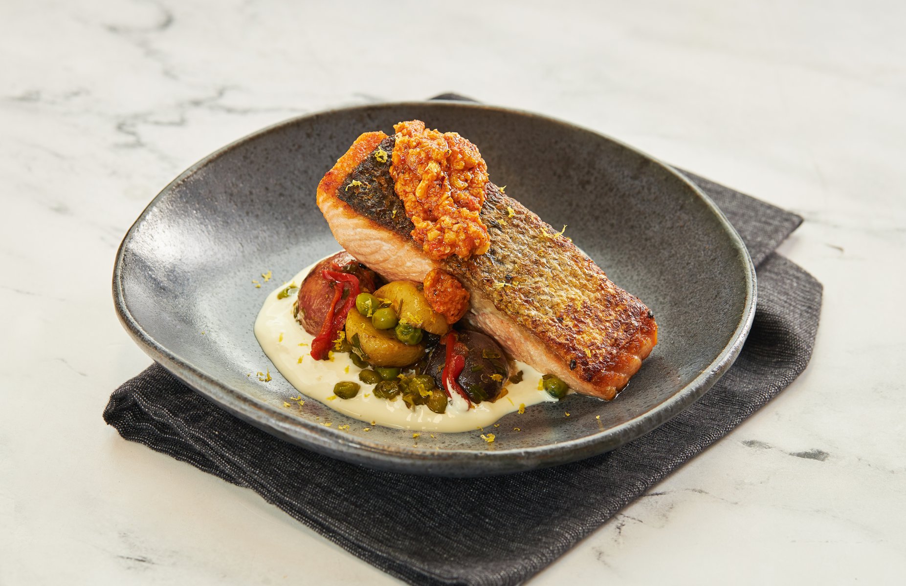 Royal Salmon with Romesco Sauce & Aioli Royal Salmon with Romesco Sauce & Aioli