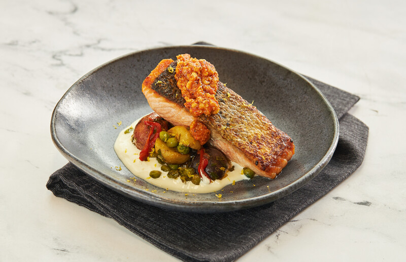 Royal Salmon with Romesco Sauce & Aioli Royal Salmon with Romesco Sauce & Aioli